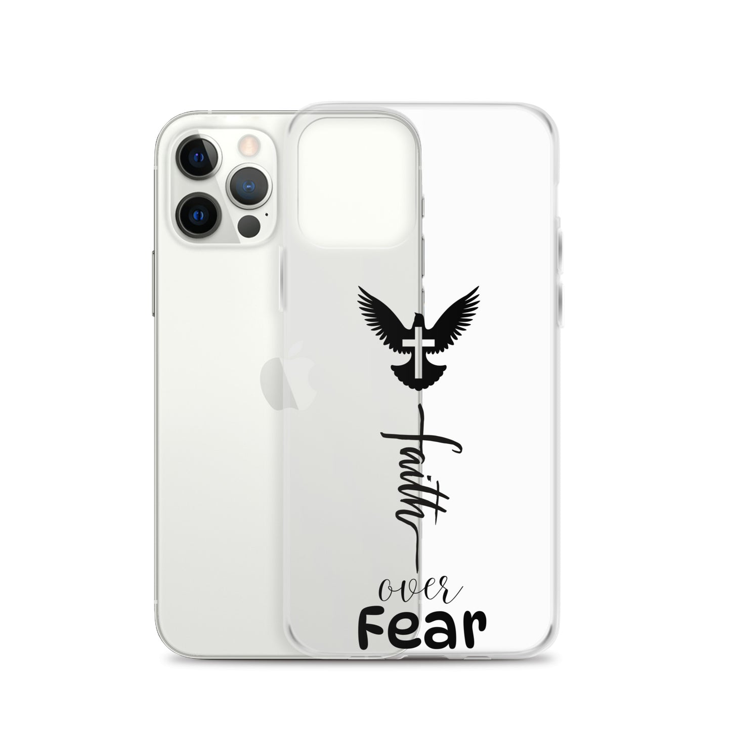 Faith Over Fear - Clear Case for iPhone® - Christian cell phone cover