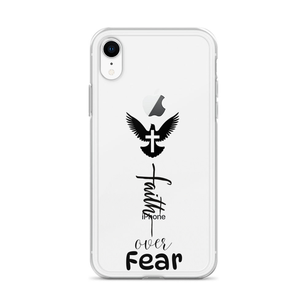 Faith Over Fear - Clear Case for iPhone® - Christian cell phone cover