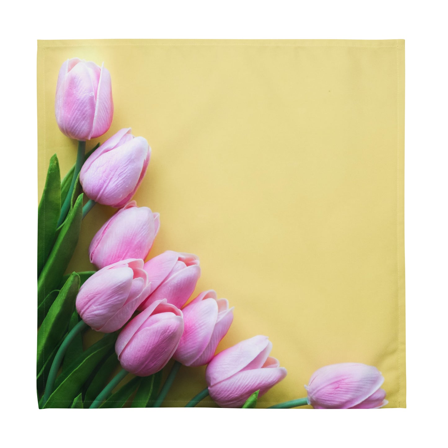 Praise Spring Tulips Yellow Cloth Napkins set of 4