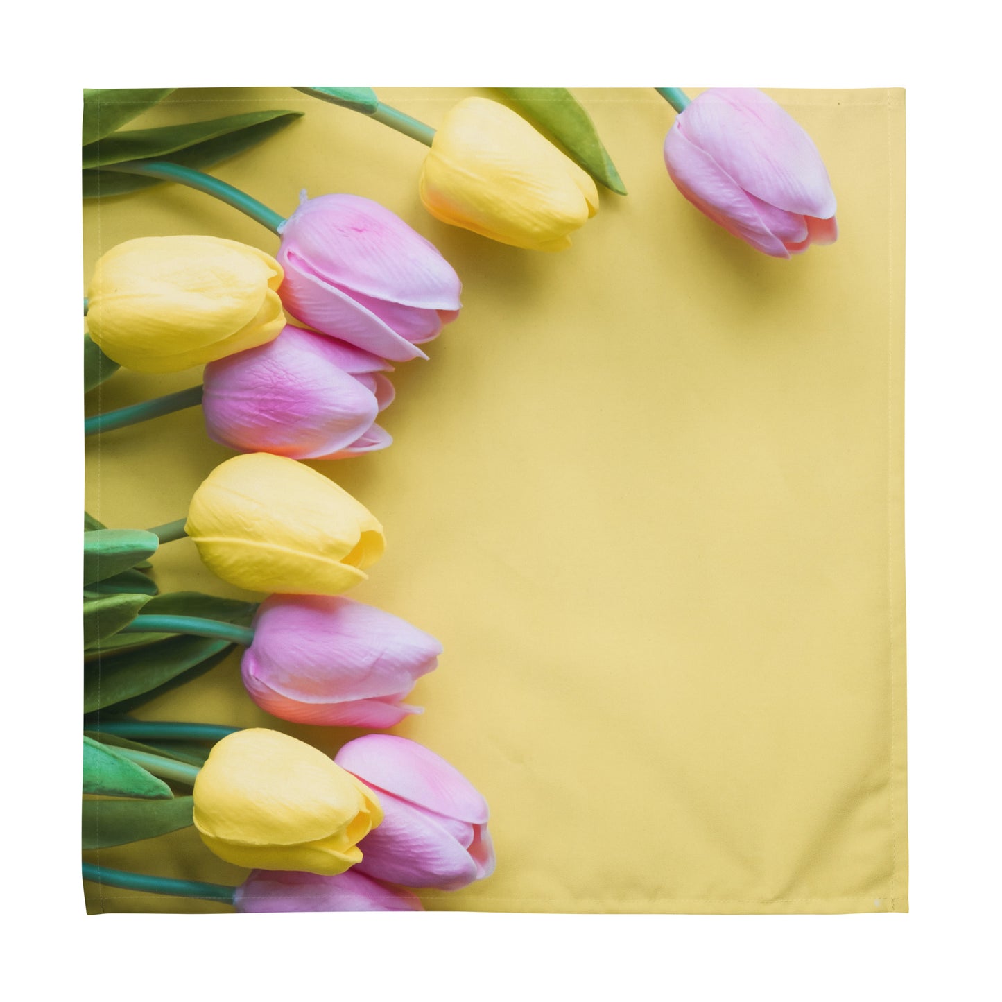 Praise Spring Tulips Yellow Cloth Napkins set of 4